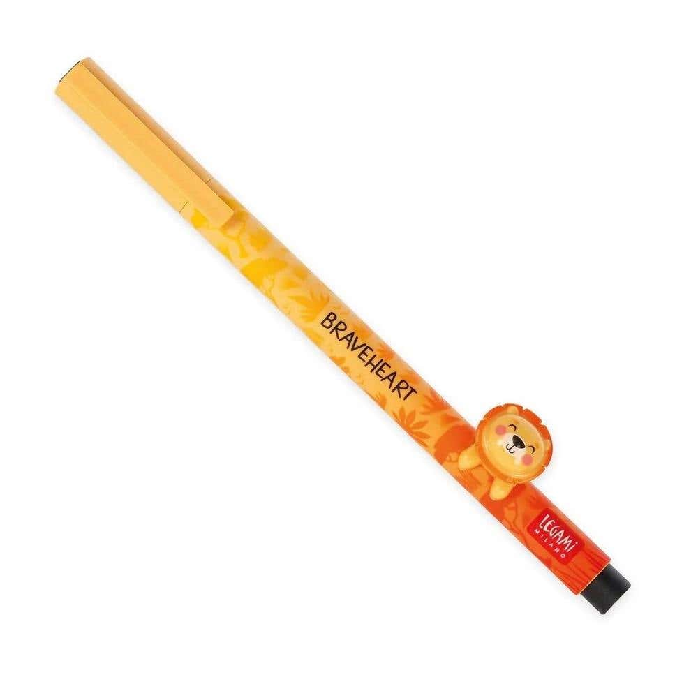 Gel Pen With Animal Decoration Lion