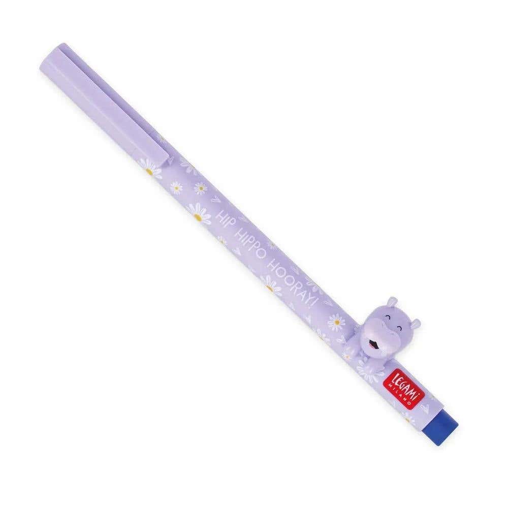 Gel Pen With Animal Decoration Hippo