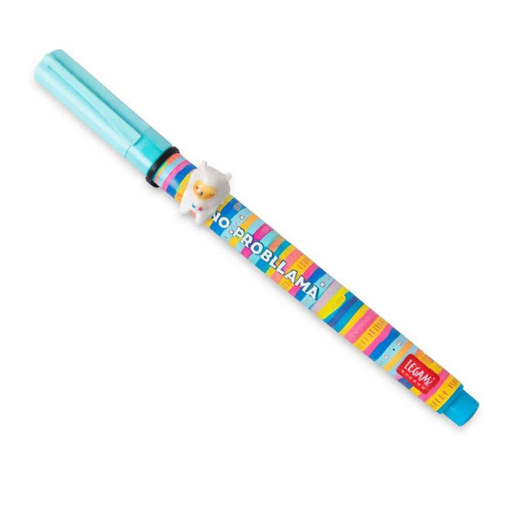 Gel Pen With Animal Decoration - Llama-