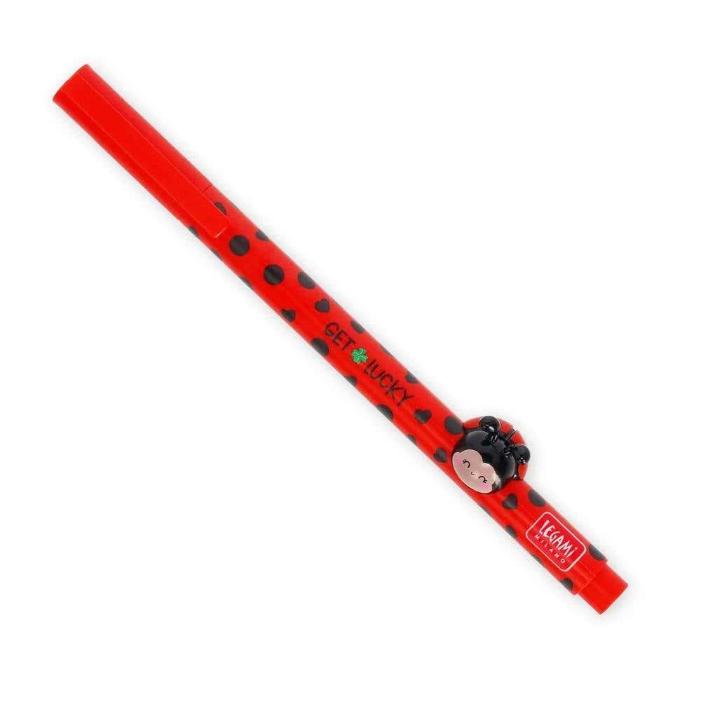 Gel Pen With Animal Decoration Ladybug