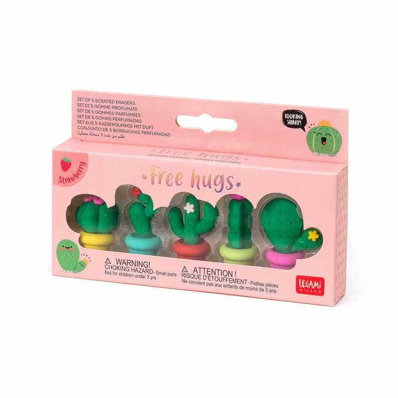 Free Hugs Cactus Erasers