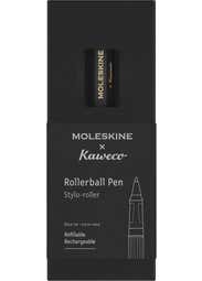 Moleskine X Kaweco, Roller Pen, 0.7mm Point, Black With Black Ink