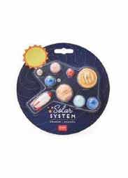 Set Of 9 Erasers - Solar System - Space