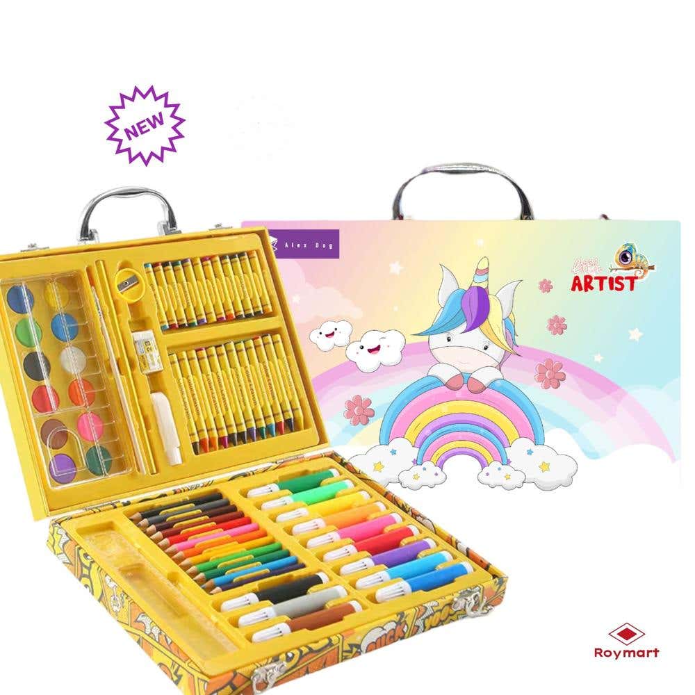 Little Artist Alex Bog Drawing Case 68 Pieces Unicorn And Friends