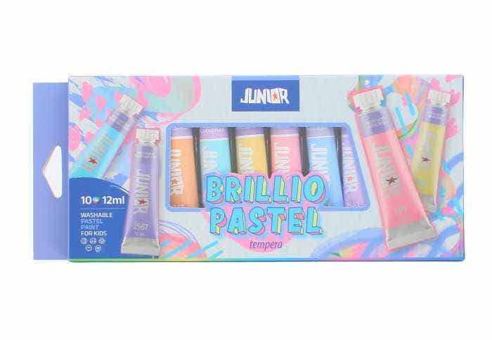 Brillio Tempera Pastel 12 Ml 10 Pcs