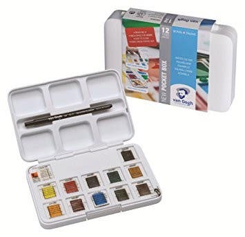 Van Gogh Water Color Pocket Box 12 Pans