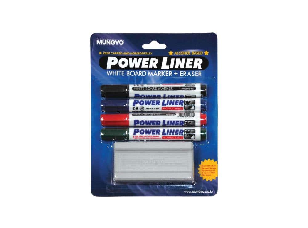 White Board Marker Set Of 4 + Eraser