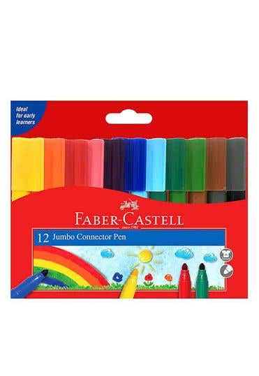 Faber Castel Thick Jumbo Connector Pens Set Of 12 Pcs
