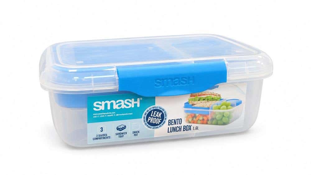 Lunch Box Bento Tray 1.6l Transaprent/blue