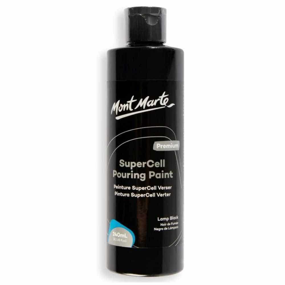 Mm Supercell Pouring Paint 240ml - Lamp Black