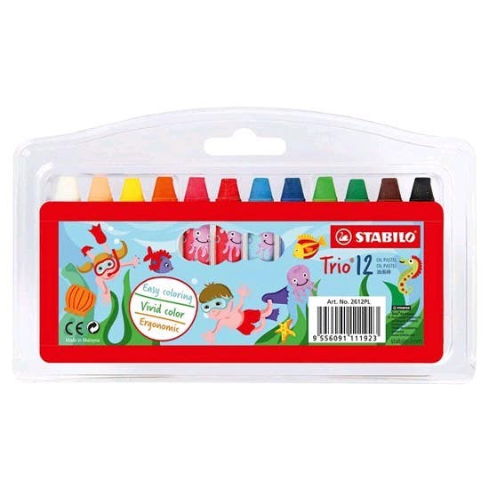 2612pl Trio Oil Pastel 12 Colors In Wallet