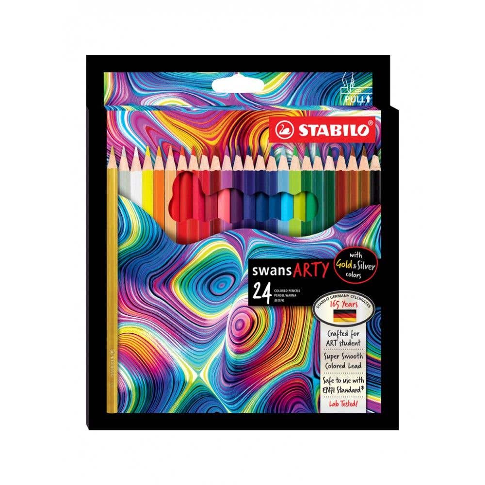 Arty Color Pencils Hexagonal 24 Colors