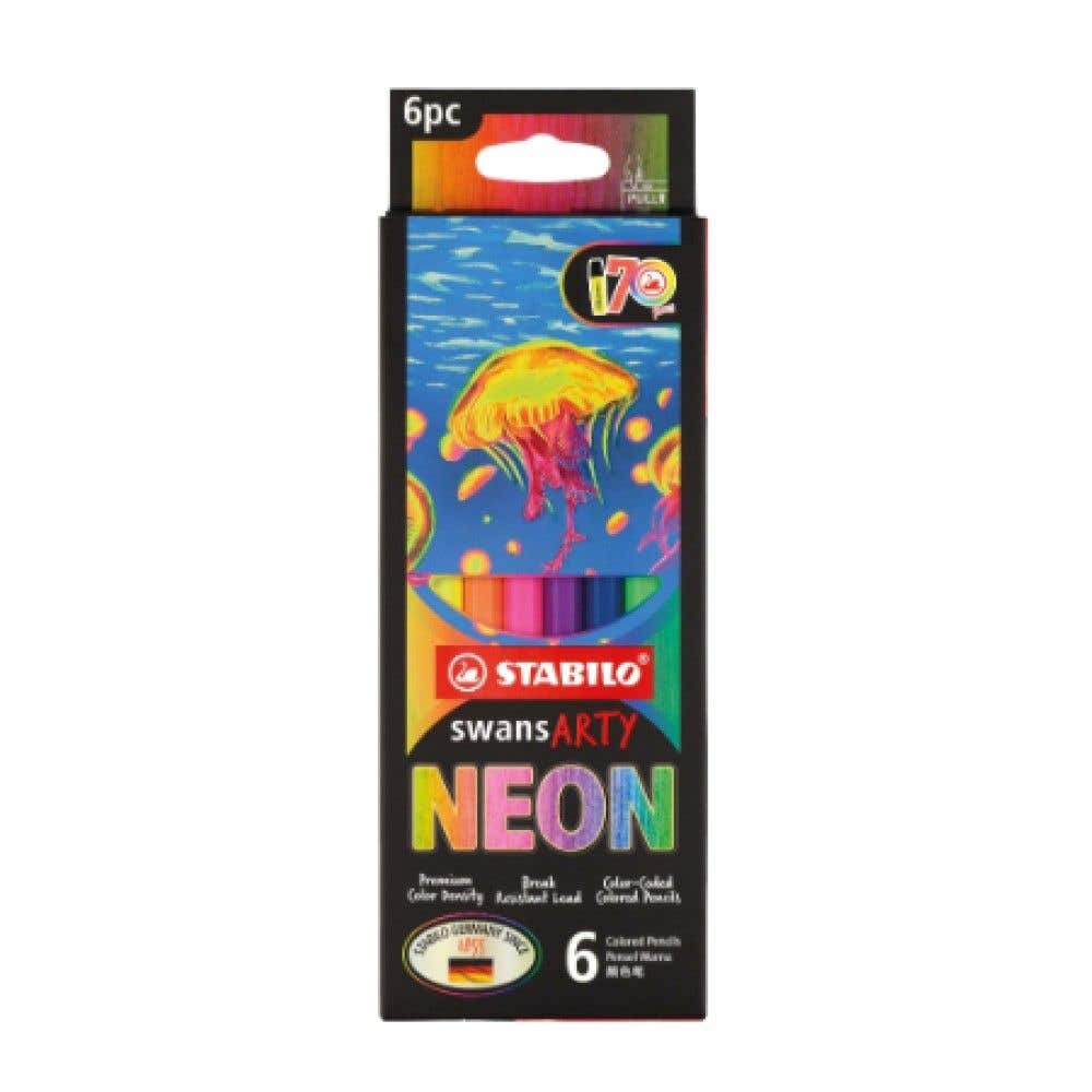 Arty Color Pencils 170th Neon 6 Colors