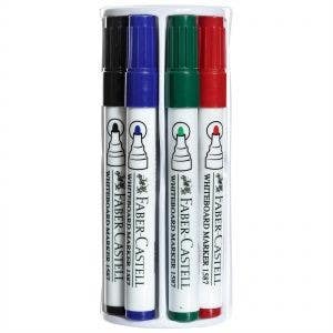 Round Tip Whiteboard Markers 4 Colors With Eraser