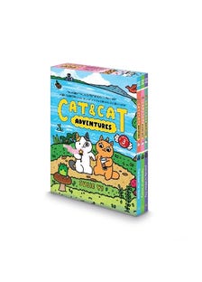 Cat & Cat Adventures #1-3: A Graphic Novel 3-book Box Set (the Quest For Snacks, The Goblet Of Infinity, Journey Into Unibear City)