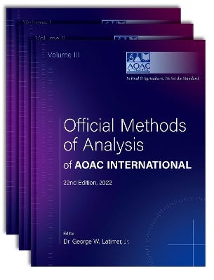 Official Methods Of Analysis Of Aoac International (3-volume Set)