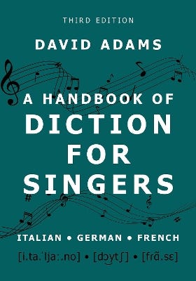 A Handbook Of Diction For Singers (italian, German, French)