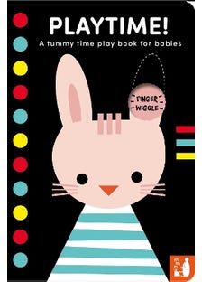 Playtime! (a High-contrast Fold-out Tummy Time Book With Finger Wiggle Holes For Babies)