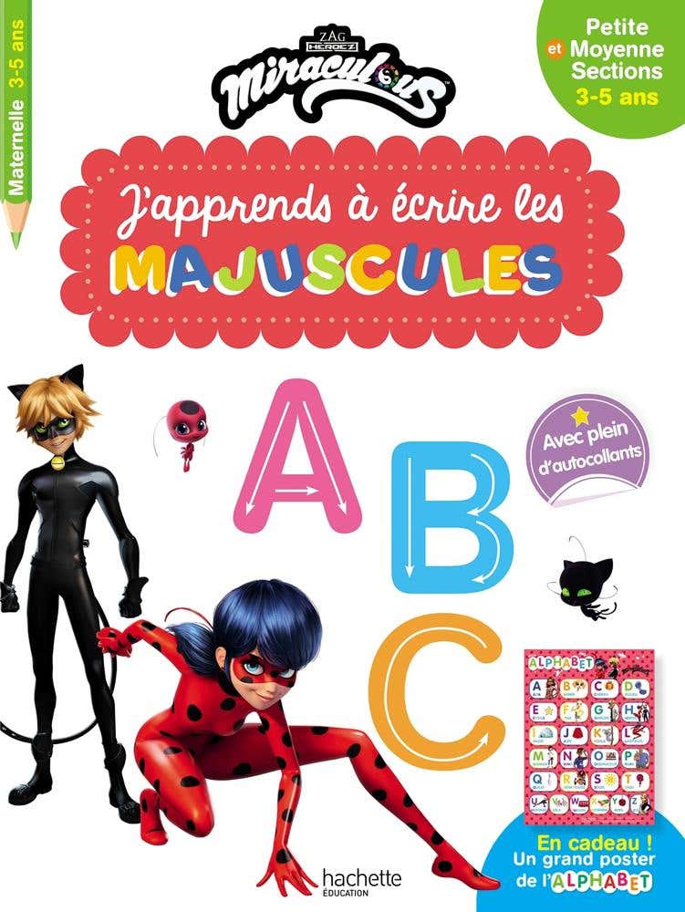 Miraculous - J'apprends À Écrire les Majuscules Ps - Ms (3-5 Ans)