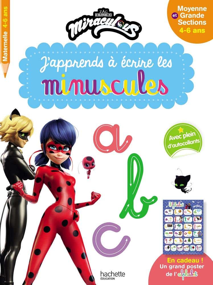 Miraculous - J'apprends À Écrire les Minuscules Ms - Gs (3-5 Ans)
