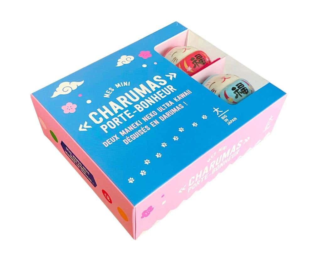 Coffret Mes Mini Charumas Porte-bonheur (deux Maneki Neko Ultra Kawaii Déguisés en Darumas !)