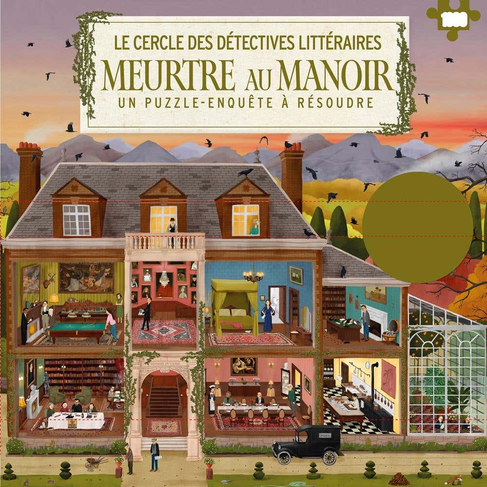 Le Cercle des Détectives Littéraires - Meurtre Au Manoir - 1000 Pièces (un Puzzle-enquête À Résoudre)