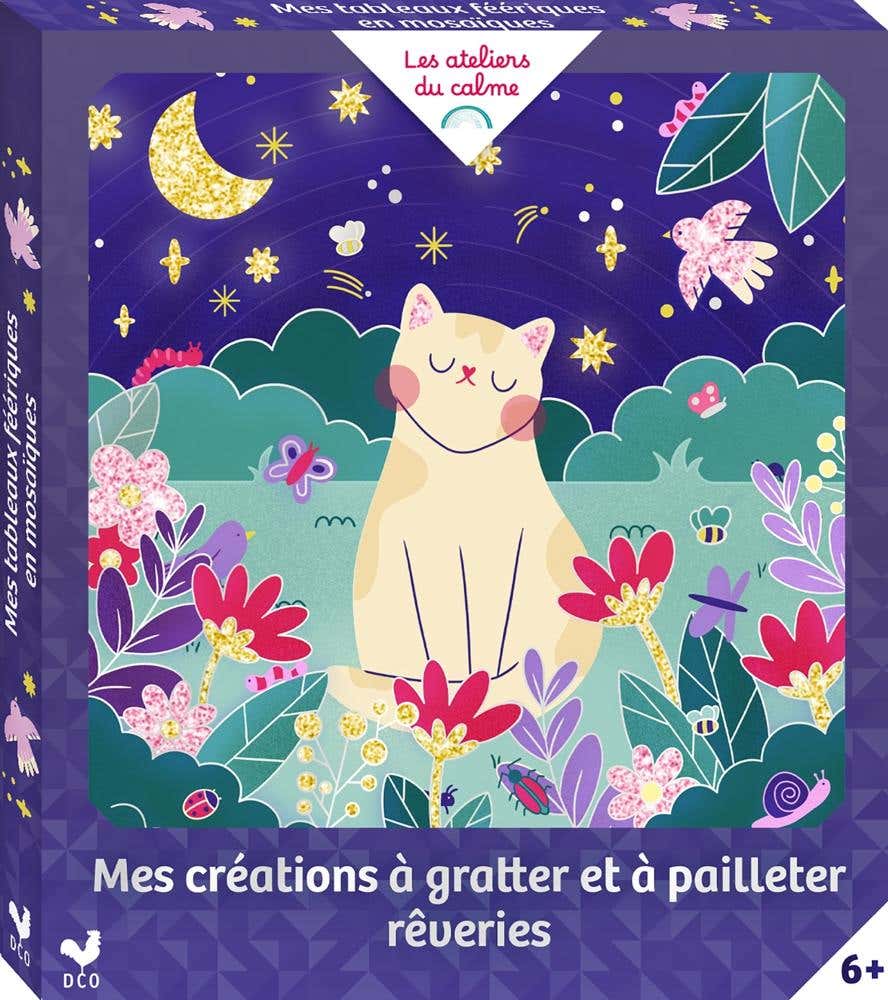 Mes Créations À Gratter et À Pailleter Rêveries - Coffret Avec Accessoires