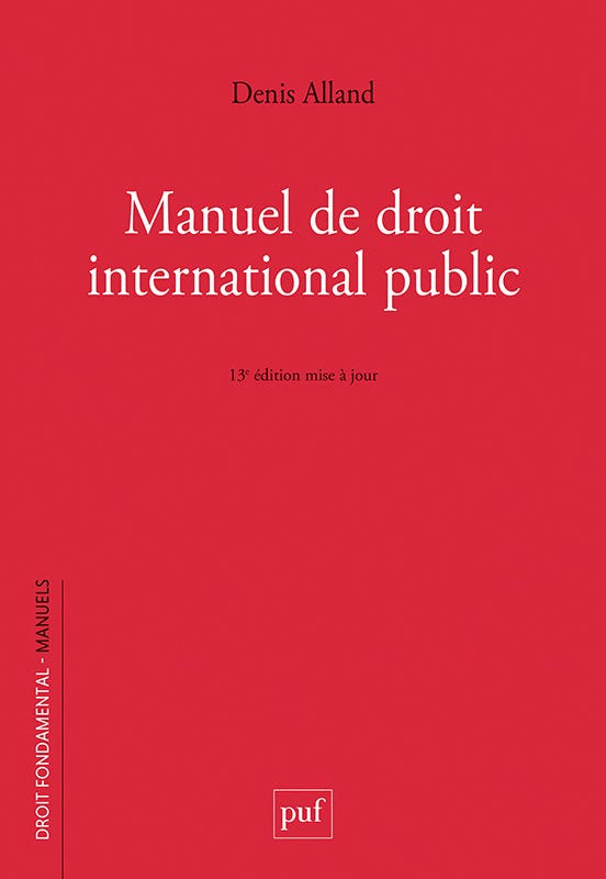 Manuel de Droit International Public