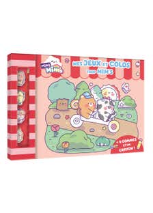 Jeux et Coloriages Trop Mignons - Avec 1 Crayon + 4 Gommes