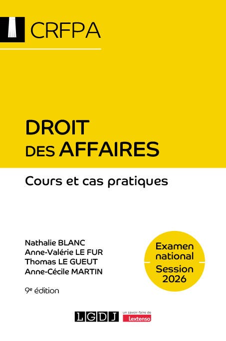 Droit des Affaires - Crfpa - Examen National Session 2026 (cours et Cas Pratiques)