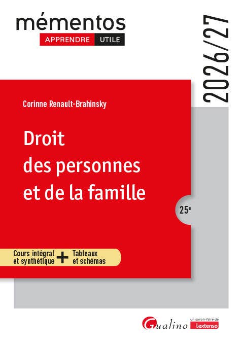 Droit des Personnes et de la Famille (cours Intégral et Synthétique + Tableaux et Schémas)