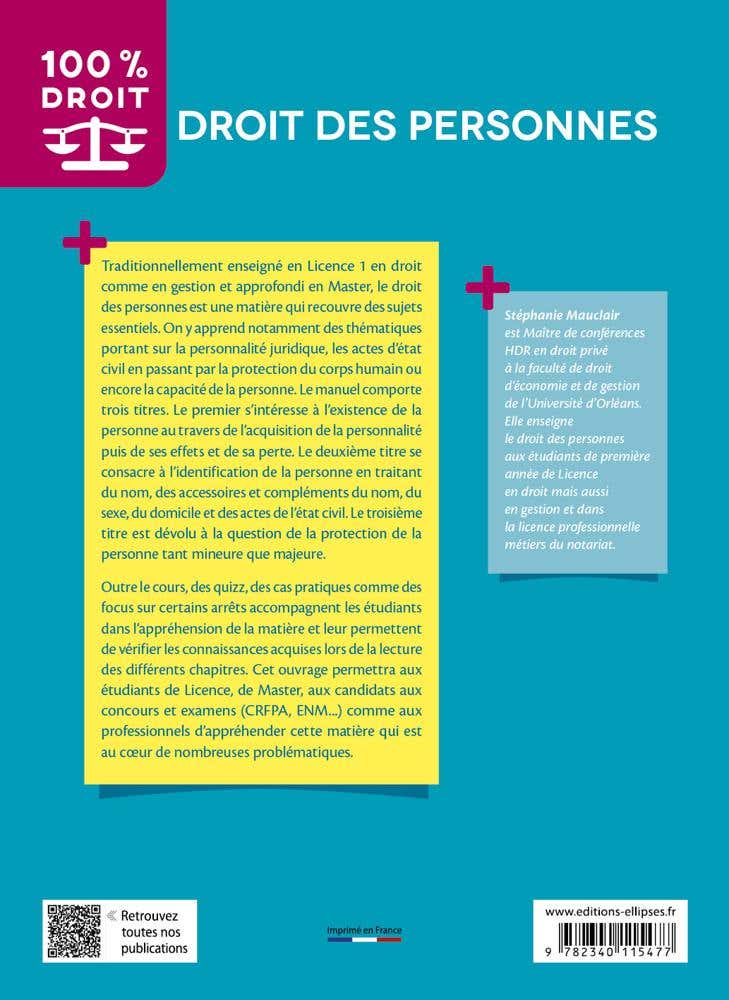 Droit des Personnes