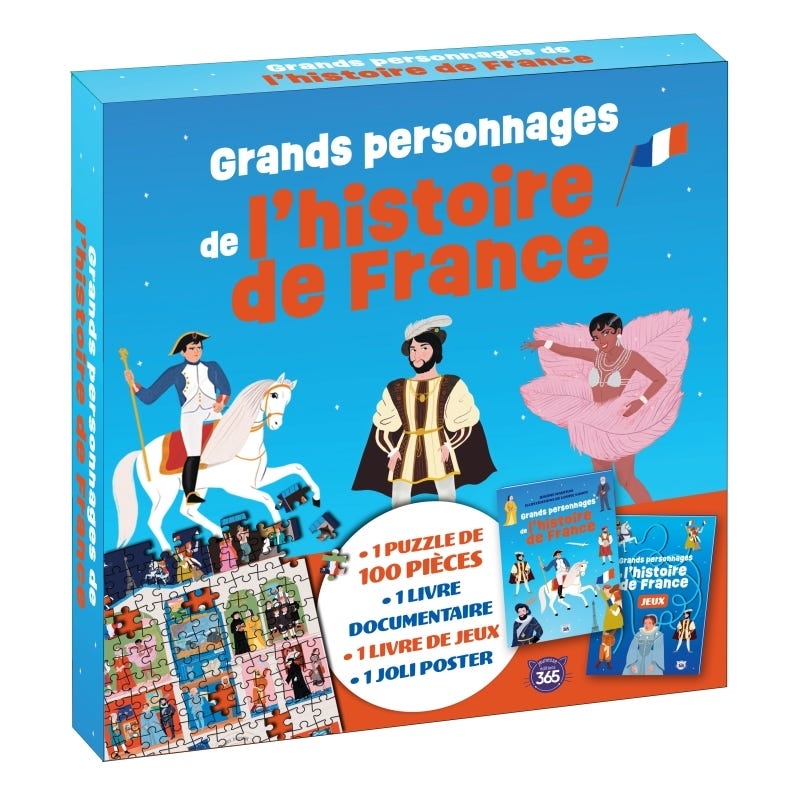 Coffret Puzzle Documentaire - Grands Personnages de L'histoire de France