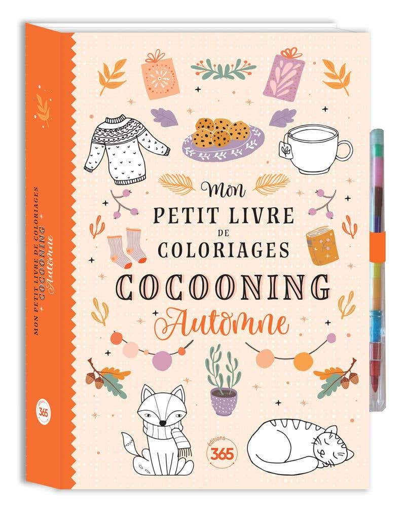 Mon Petit Livre de Coloriages Cocooning - Automne Avec Crayon Multi-mines