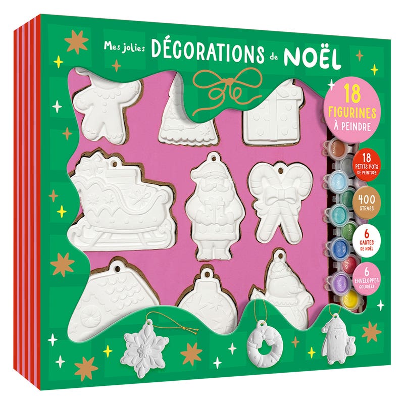 Mes Jolies Décorations de Noël - 18 Figurines À Peindre