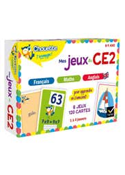 Chouette - Mes Jeux du Ce2 en Français, Maths, Anglais (8 Jeux Éducatifs - 120 Cartes)