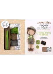 Coffret les Poupées de Lulu Au Crochet et Ses Accessoires : Le Copain de Lulu Va À L'école