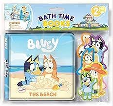 Bbc Bluey Bathtime Book (with Suction Cups And Mesh Bag)