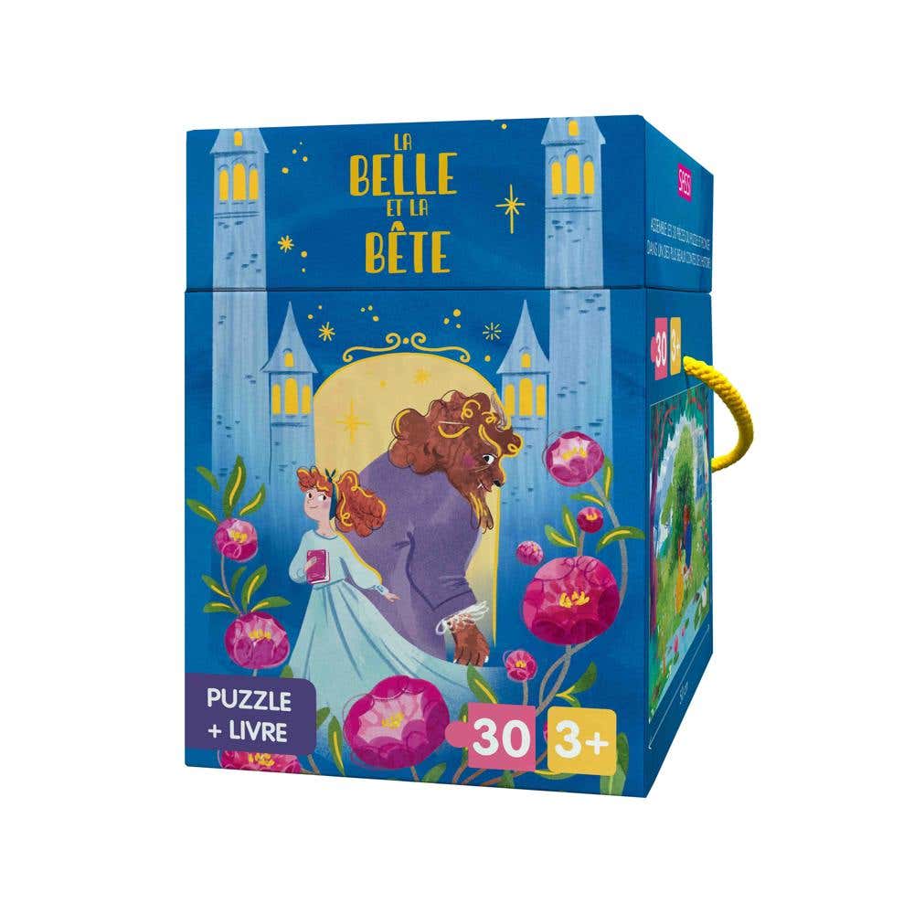 Puzzle + Livre - La Belle et la Bête