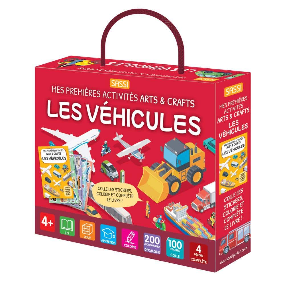 Mes Premières Activités Arts & Crafts. Les Véhicules (colle les Stickers, Colorie et Complète le Livre !)