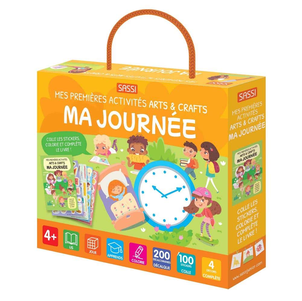 Mes Premières Activités Arts & Crafts. Ma Journée (colle les Stickers, Colorie et Complète le Livre !)