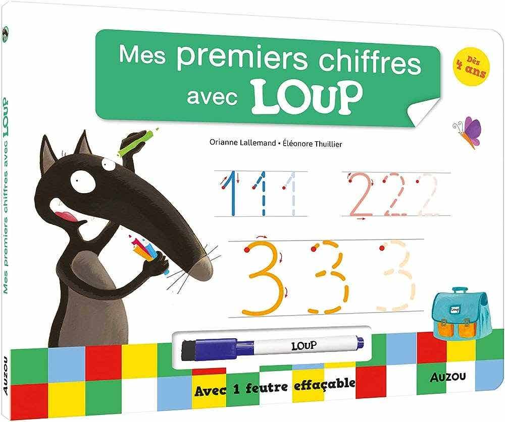 Livre Ardoise - Mes Premiers Chiffres Avec Loup